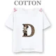 thumbnail image 3 of Camiseta de algodón con el alfabeto de Disney Mickey de la A a la Z, moda de verano para niños y niños, camisetas informales de cuello redondo y manga corta, 3 of 5