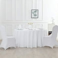 thumbnail image 5 of Mantel redondo de 120 pulgadas, lavable, de poliéster, decorativo, para bodas, fiestas, cenas y banquetes (120 pulgadas, blanco), 5 of 5