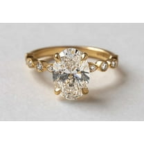 vylahjewellery 2 CT Oval Cut Ring Brilliant 10K Rose Gold Moissanite Diamond Engagement Ring for Her