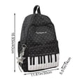 thumbnail image 4 of Slccxzc  Black Piano and Polka Dot Print Large Capacity Backpack Casual Travel Shoulder Bag, 1 Piece, 4 of 7