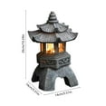 thumbnail image 3 of YOHAVEN Solar Pagoda Garden Light Resin Outdoor Lamp 10" Waterproof Solar Powered Lantern Yard Patio Courtyard Pathway Landscape Decor for Garden Vibes Night Party Holiday Decorations, 3 of 6