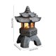 thumbnail image 3 of Lámpara de pagoda con piedras solares, decoración de paredes, material de resina, luz exterior, decoración de jardín, luces de resina para jardín., 3 of 6