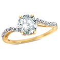thumbnail image 2 of Star K � Round 7mm White Topaz Bypass solitaire engagement promise ring, 2 of 9
