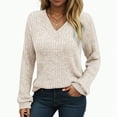 thumbnail image 2 of Godom Long Sleeve Shirts for Women Casual Tunic V Neck Tops Fall Dressy Blouses Lightweight Pullover Sweaters, 2 of 6