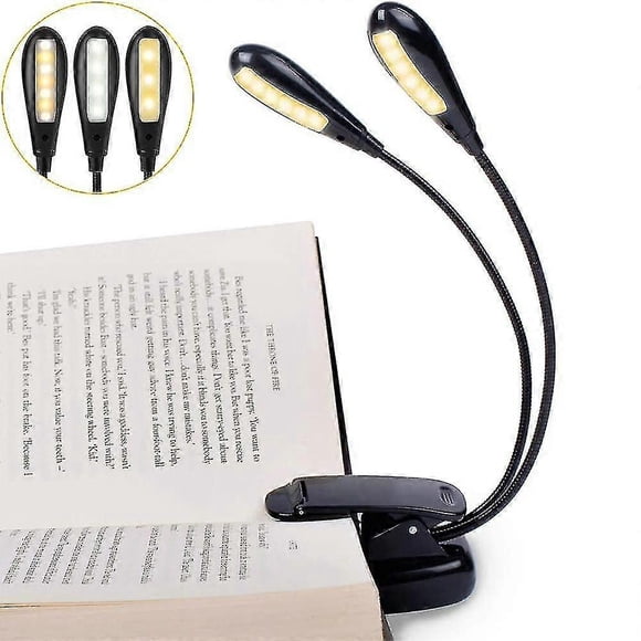 Rechargeable 14 Led Book Light, Clip On Bed Reading Light, Music Stand Lamp, 3 Brightness & 2 Goosen