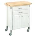 thumbnail image 1 of Homestyles Dolly Madison Wood Rolling Kitchen Cart in Off White, 1 of 19