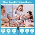 thumbnail image 6 of 3 in 1 AILKIN 2Pack Wireless Lavalier Microphones for iPhone Android,Plug-Play Mini Microphone,Noise Reduction,Clip on Lapel Mics for Video Recording Vlog,TikTok,YouTube,Interview,Pink, 6 of 7