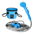thumbnail image 3 of Bomba de ducha portátil con cubo, versátil para jardinería, limpieza de mascotas, senderismo Azul, 3 of 8