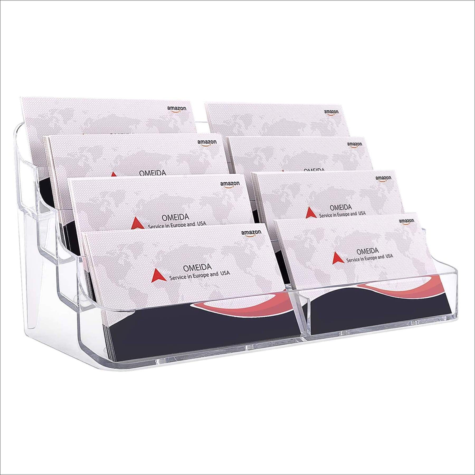 Photo 1 of MaxGear Acrylic Business Card Holder for Desk Business Card Holders, Business Card Stand Business Card Display Holder Clear Business Card Holder Display, Plastic Business Card Holder Offic