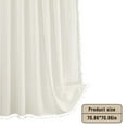 thumbnail image 3 of VOTRUDI Boho Farmhouse Linen Shower Curtain 71x71in Water-Resistant 3D Stripes with Tassel White, 3 of 7