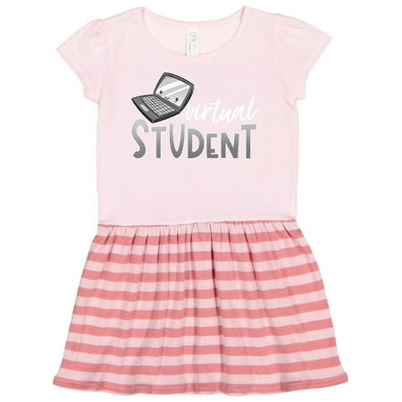 

Inktastic Virtual Student Cute Smiling Laptop Gift Toddler Girl Dress