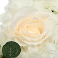 thumbnail image 3 of 12pcs White&Purple Artificial Flower Wall Panel Background, 3D Silk Rose Hydrangea Floral Panel for Wedding Party Event Photo Backdrop Wall Decor 15 * 15in, 3 of 16