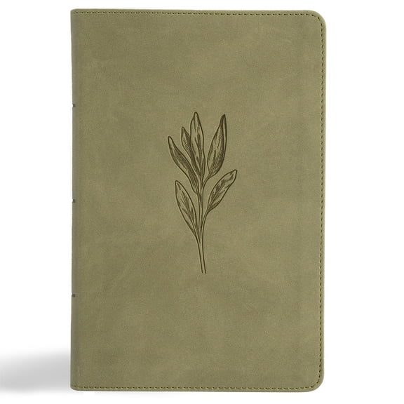 NASB Large Print Personal Size Reference Bible, Sage Suedesoft Leathertouch, (Hardcover)