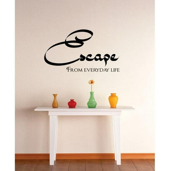 Vinyl Wall Decal Sticker : Escape From Everyday Life Picture Art Peel & Stick Mural 12x18 Inches