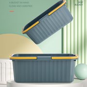 Koiauber Mop Bucket Rectangular Design Thickened PP Material Easy to Move Handle Storage Bucket