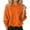 Orange, variant on HNMKIU Plus Size Loose Fit Solid Color Round Neck Long Sleeve Pullover Sweater Warm Womens Cardigan Sweaters for Winter Cozy Beige,L