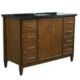 thumbnail image 6 of MCM 49" Rectangle Sink Solid Wood Vanity with Black Granite Stone in Walnut, 6 of 11