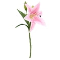thumbnail image 2 of Artificial Lily Flowers - Fake Lily with Long Stem, Realistic Silk Fake Flowers Green Leaves - Artificial Spring Flowers for Home Decor Wedding Floral Arrangement, 2 of 9