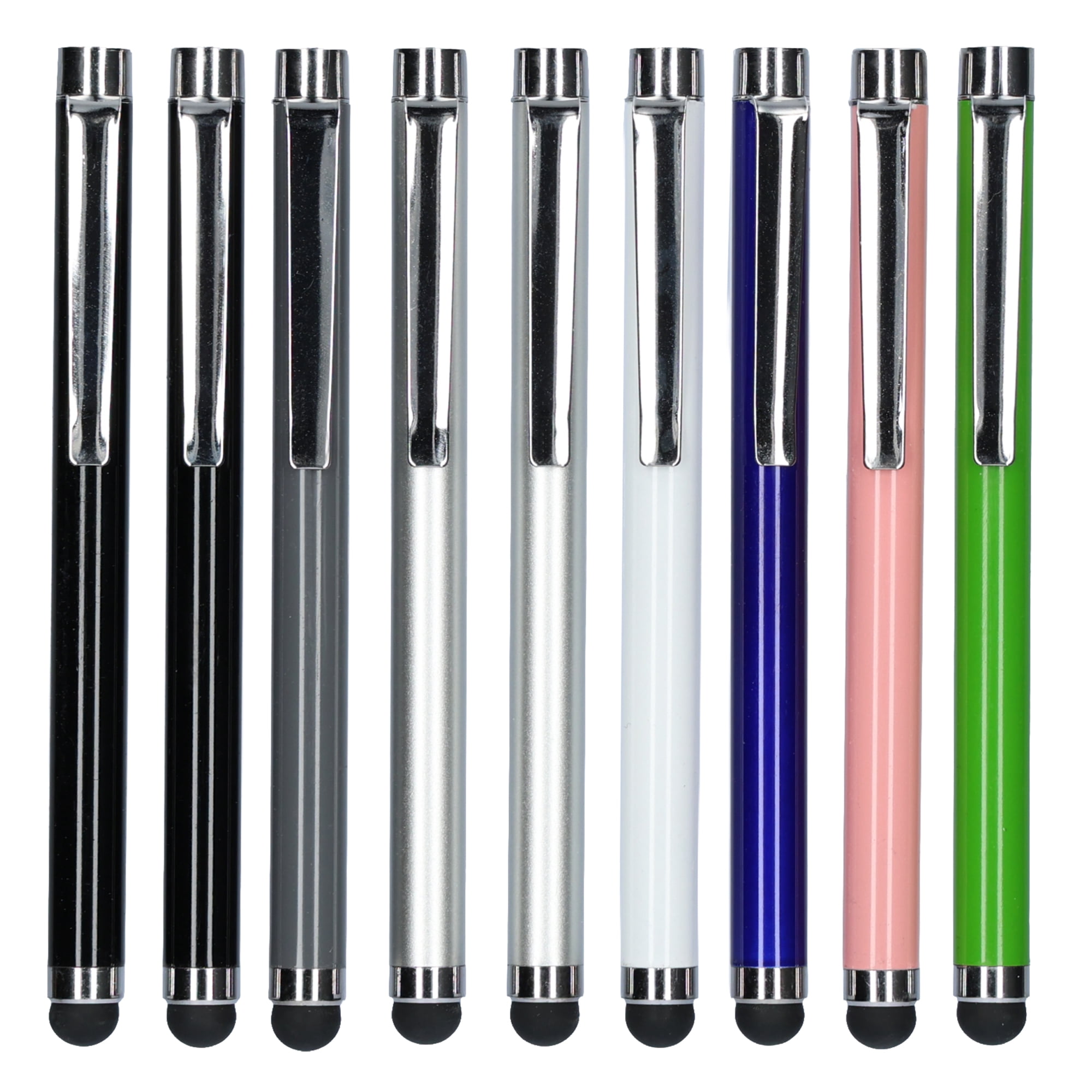 onn Stylus Pens Set, Multicolor, 10 Count
