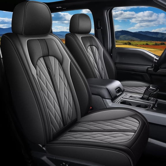 LAONNVIR Seat Covers Full Set Custom Fit Ford Ranger 2019-2026 Breathable Waterproof Leather Seat Protector 5-Seats