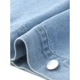 thumbnail image 6 of DARING DIVA Women's Plus Denim Long Sleeve Button Washed Jacket 1X Light Blue, 6 of 6