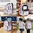 thumbnail image 3 of Xoenoiee Colorful Butterfly Print 3 Pack Kids Backpack School Bag and Lunch Box Set with Pencil Case for Middle School Teenage Heavy Duty Bookbag Back Packs Travel Laptop Bags Daypack for Girls Teen, 3 of 6