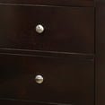 thumbnail image 2 of Con 26 Inch Modern 2 Drawer Nightstand Silver Knobs Cappuccino Brown - Saltoro Sherpi, 2 of 5