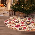 thumbnail image 6 of Daiia Skull Retro record lips Drawing Merry Christmas Tree Skirt , Xmas Large Lace-up Tree Skirt, Santa Snowflakes Rustic Home Decorations New Year Party Farmhouse Decor-36", 6 of 7