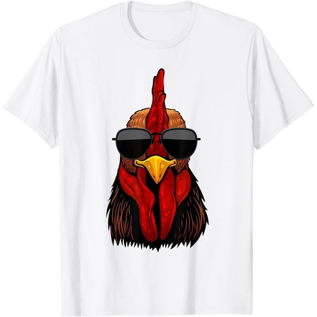 playera con diseño de gallo para hombres y mujeres y niños