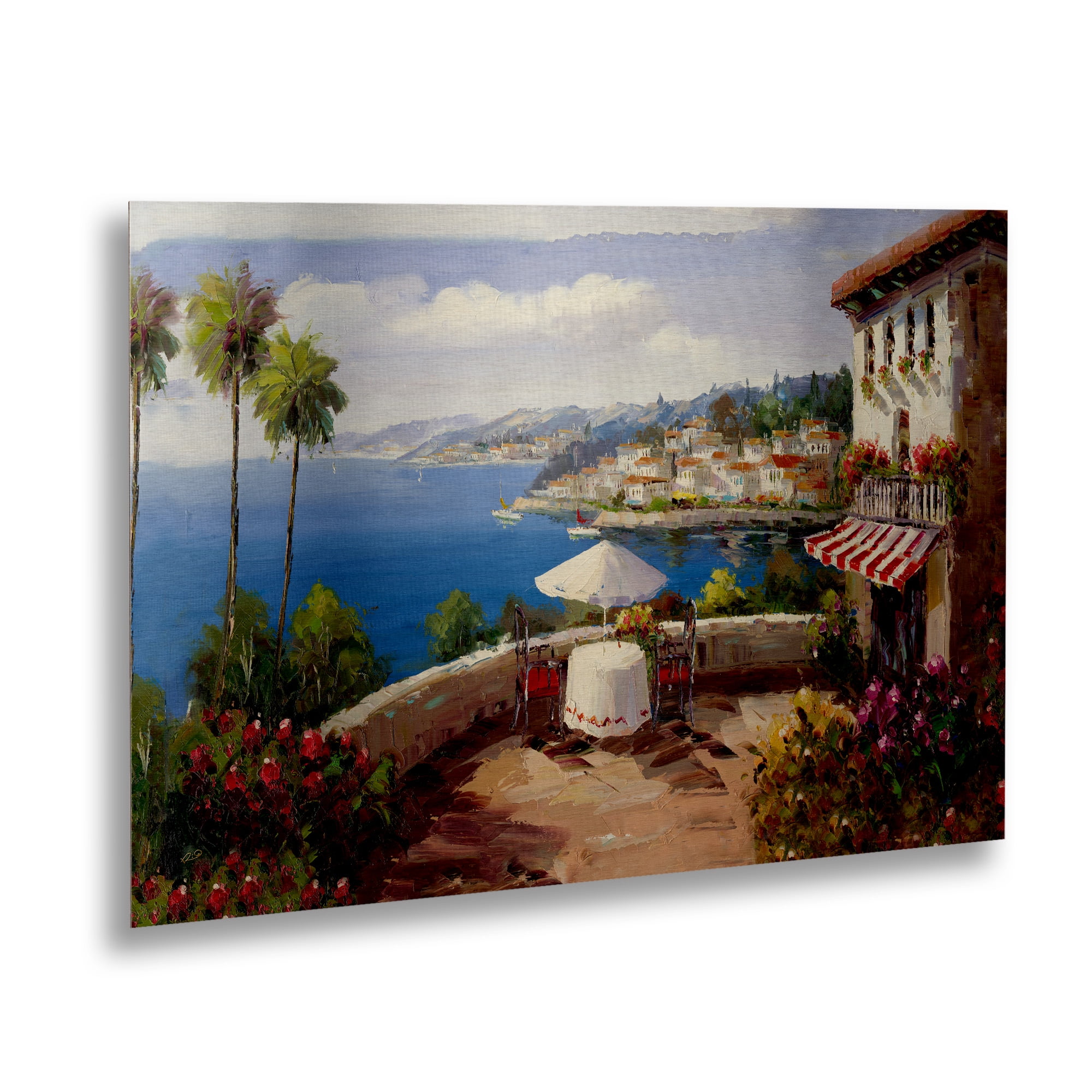 Trademark Fine Art 'Italian Afternoon' Brushed Aluminum Wall Art Art by Masters Fine Art