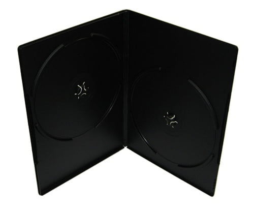 CheckOutStore 10 PREMIUM SLIM Black Double DVD Cases 7MM (100% New Material) by