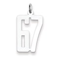 thumbnail image 1 of Collier Charme en Argent Sterling 925 Numéro 67, 1 of 6