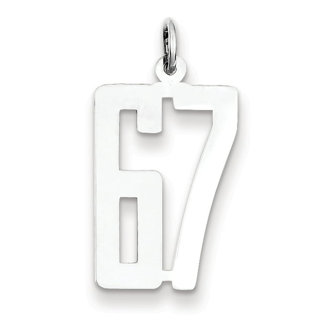 Collier Charme en Argent Sterling 925 Numéro 67