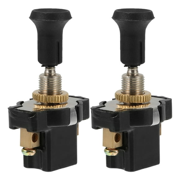 KAKOWELY pull switch light fixture 2pcs Headlight Switch Knob Universal 12V 24V Single Pull Switch for Engine Motor for Truck Modification, Auto Pull Switch Light Fixture