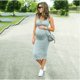 thumbnail image 1 of Vestido de maternidad Vestido de maternidad sin mangas sexy, gris, L, 1 of 2