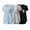 Light Blue + Stripe + Black, variant on 3 Pack Maternity Nursing Shirts Double Layer Breastfeeding Tops Short Sleeve Crew Neck Tees Postpartum Clothes