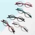 thumbnail image 5 of Women Men PC +1.0~+4.0 Round Frame Far Sight Eyewear Ultralight Presbyopic Eyeglasses Reading Glasses LEOPARD STRENGTH +2.00, 5 of 8