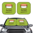 thumbnail image 2 of Xecao Fresh Sushi for Foldable Car Sun Shades (2-Pack) offer sun protection with an easy-fold design for convenient windshield shading., 2 of 7