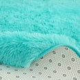 thumbnail image 5 of Junovo Round Fluffy Area Rugs For Kids Girls Princess Castle Plush Shaggy Carpet Cute Circle Nursery Rug For Kids Room Bedroom Living Room,4'x4',Blue, 5 of 7