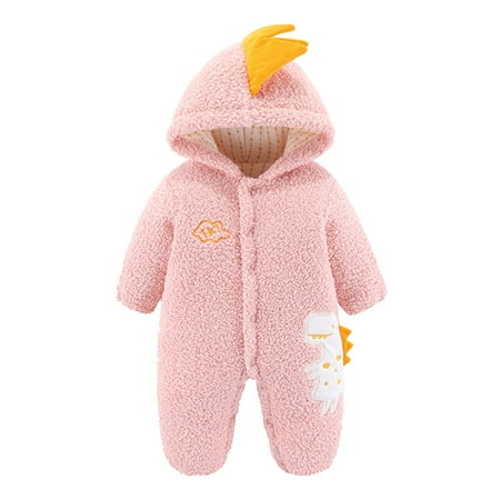 

Baby Boys Girls Cartoon Dinosaur Rabbit Hooded Romper Jumpsuit Coat Jackets Outwear For 9-12 Months