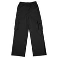 thumbnail image 5 of JUMEYU Boys Pants Cargo Boys Cargo Pants, Solid Color Elastic Waist Casual Outwear Pants for Kids Boys Size 6-7 (Black,6-7 Years), 5 of 8