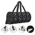 thumbnail image 3 of Saiise Sac de Sport Rond Grande Capacité Pliable pour Gym Sports Weekender Léger en Toile, 3 of 6