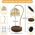 thumbnail image 5 of HomWamee Dimmable Flower Candle Warmer Lamp, Blue with Timer and 4 Bulbs, for Women Christmas Birthday, Unique Home Decor for Bedroom Living Room Aesthetic, 5 of 8
