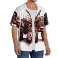 thumbnail image 2 of Gukieu Farm Tractor Print Men's Short-sleeved Shirts, Button-down Pocket Shirts, T-shirts, Beach Vacation Travel Summer Clothing-Small, 2 of 5