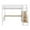 White, variant on Kumix Full Size Loft Bed with Desk, Metal Loft Bed with Storage Staircase and Small Wardrobe for Teens, Multifunctional Loft Bed with Ladder and Guardrails, Space-Saving, Black