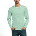 thumbnail image 5 of Xcmzpl Striped Long Sleeve Shirts for Men Casaul Color Block Pullover Tops Round Neck Going Out Outdoor Sports Shirt M-XXXL, 5 of 6