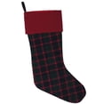 thumbnail image 1 of Vickerman QTX17152 8 x 19 in. Red & Green Highlands Collection Stocking, 1 of 1