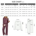 thumbnail image 5 of SUNBS Two Piece Lounge Sets for Women Pajamas Set Wide Leg Pants Ribbed Knit Winter Matching 2 Piece Outfits Trendy Clothes, 5 of 8
