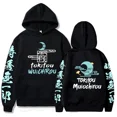 thumbnail image 1 of Sudadera con capucha de Demon Slayer para mujer, suéter con estampado de Anime japonés, Harajuku, Muichiro, Tokito, talla grande, novedad, 1 of 2