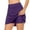 Purple, variant on Brondbend Biker Shorts Women Running Solid Color Lounge Sports Leggings Pull-on Elastic Quick Dry Skinny Shorts Skirts Mid Waist Trendy Loose Fit Summer Shorts for Club Online Shopping Beige L